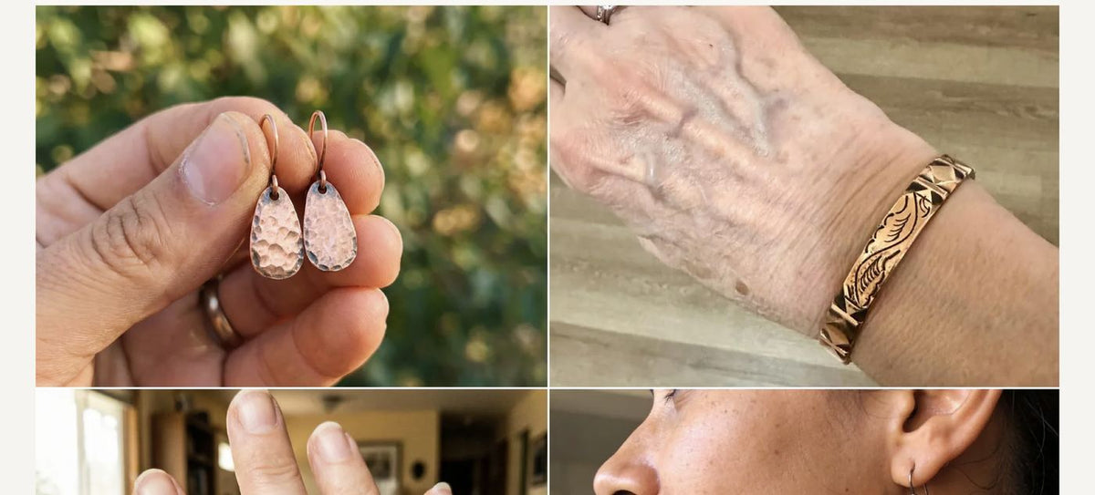 Clientes portant des bijoux Nicole & Mila : boucles d'oreilles, bracelet, bague