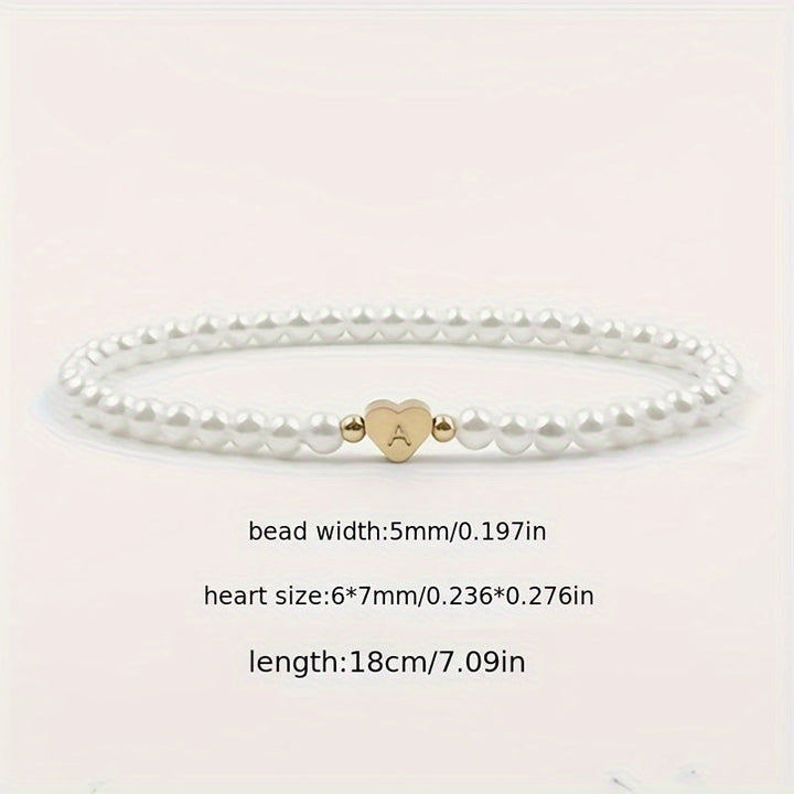 Bracelet Chic avec Initiale en Cœur (A–Z)
