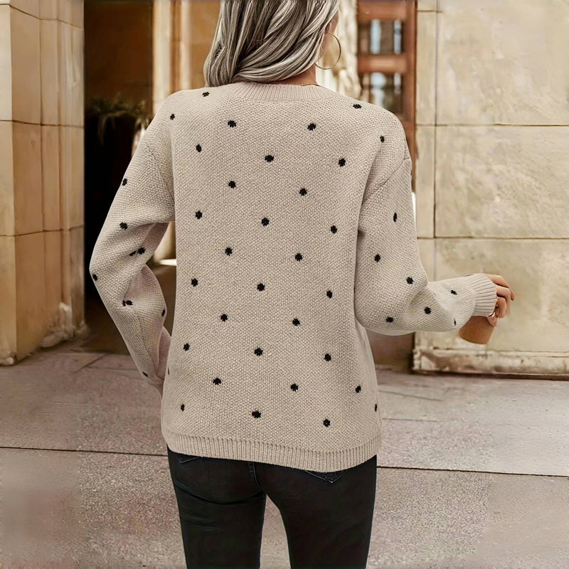 Marion | Pull en maille à pois élégant pour femme
