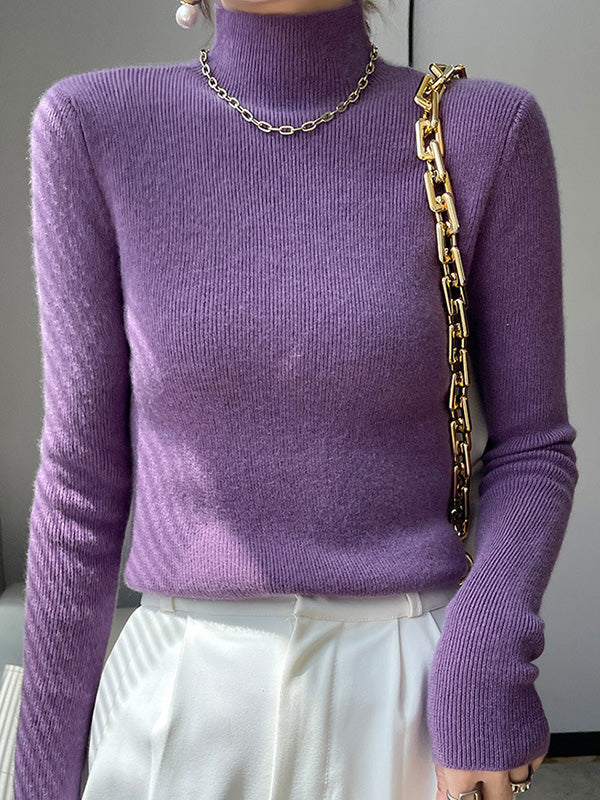 Adriana | Pull chic en maille côtelée à col roulé pour femme