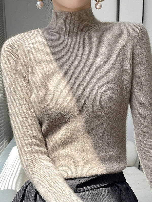 Adriana | Pull chic en maille côtelée à col roulé pour femme