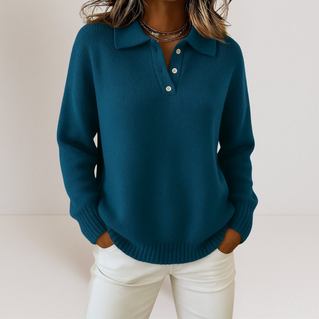 Coralie | Pull en maille chic à col pour femme