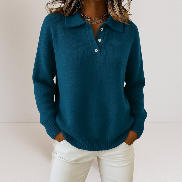 Coralie | Pull en maille chic à col pour femme