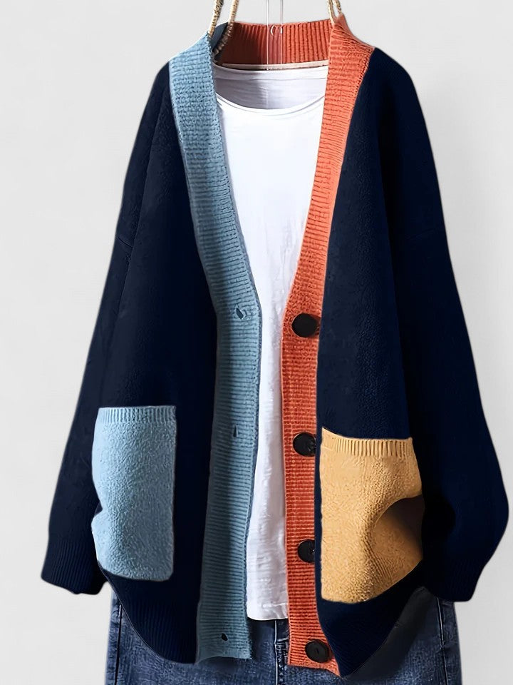 Corentine | Cardigan chic long en maille pour femme