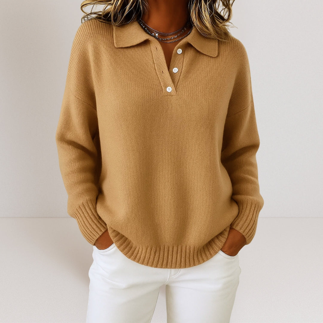 Coralie | Pull en maille chic à col pour femme
