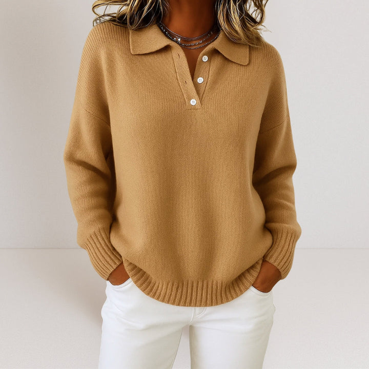 Coralie | Pull en maille chic à col pour femme