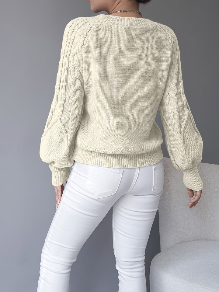 Rosemarie | Pull chic torsadé à col rond pour femme