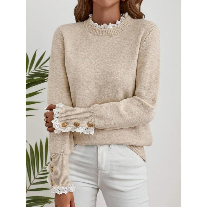 Victoire | Pull chic en maille côtelée à col montant pour femme