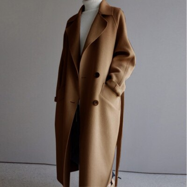 Bianca | Manteau élégant long en laine pour femme