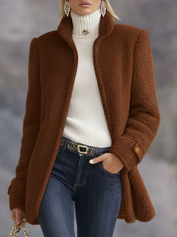 Louna | Veste élégante chaude en polaire à col montant pour femme
