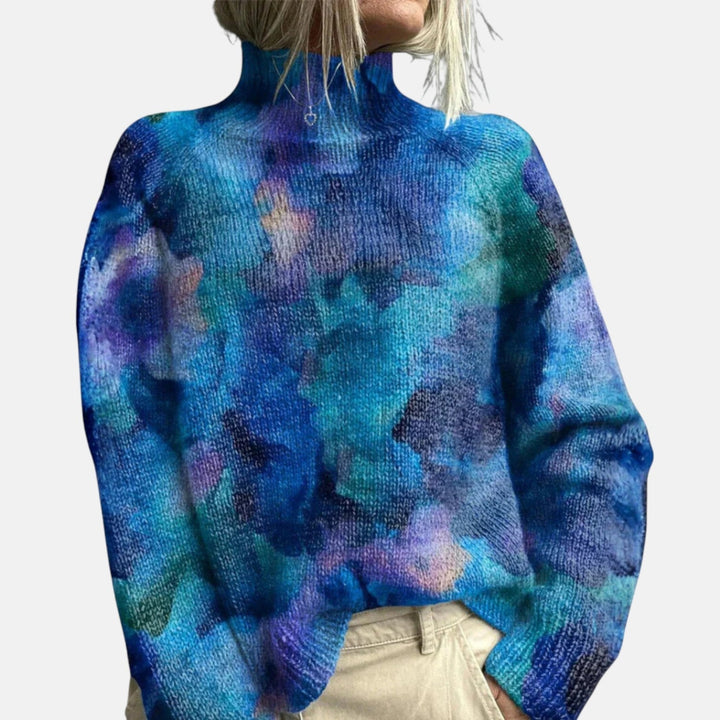 Félicie | Pull chic en maille côtelée à col roulé pour femme