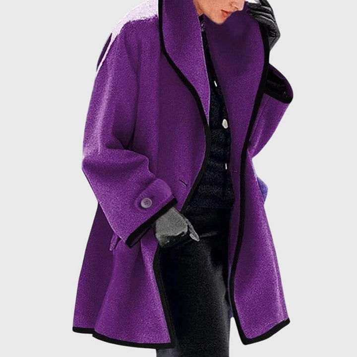 Ludmila | Veste chic polaire col châle à double boutonnage pour femme