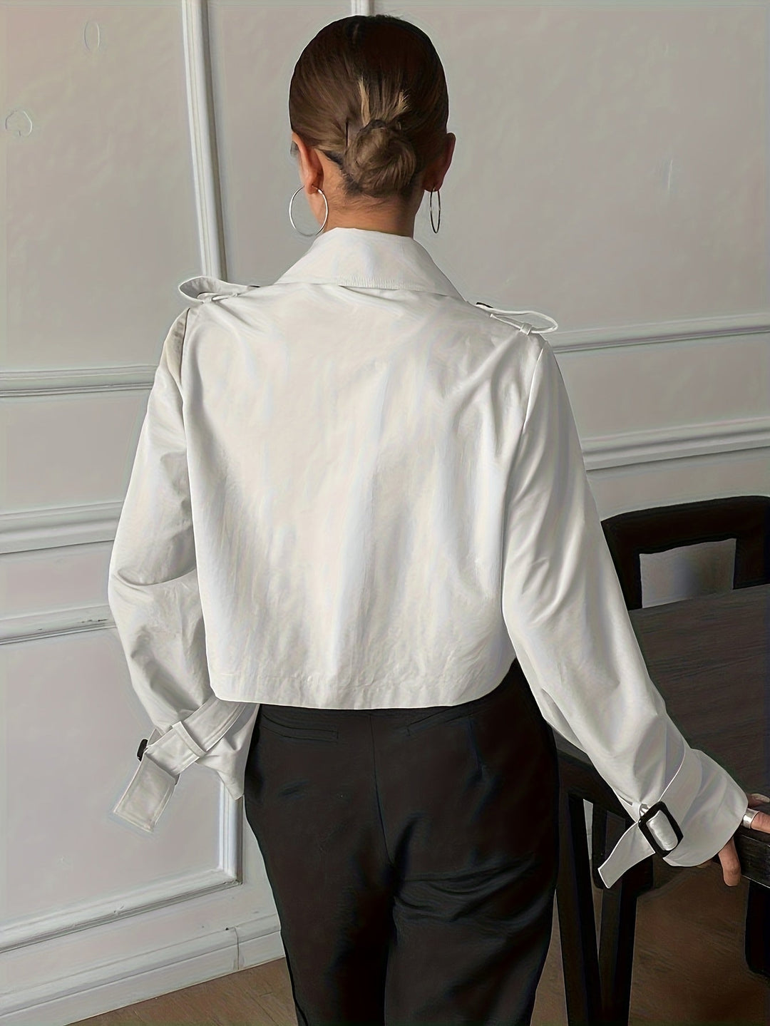 Lucile | Manteau caban court chic croisé pour femme