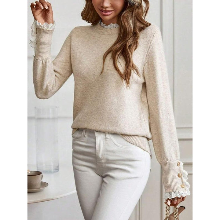 Victoire | Pull chic en maille côtelée à col montant pour femme