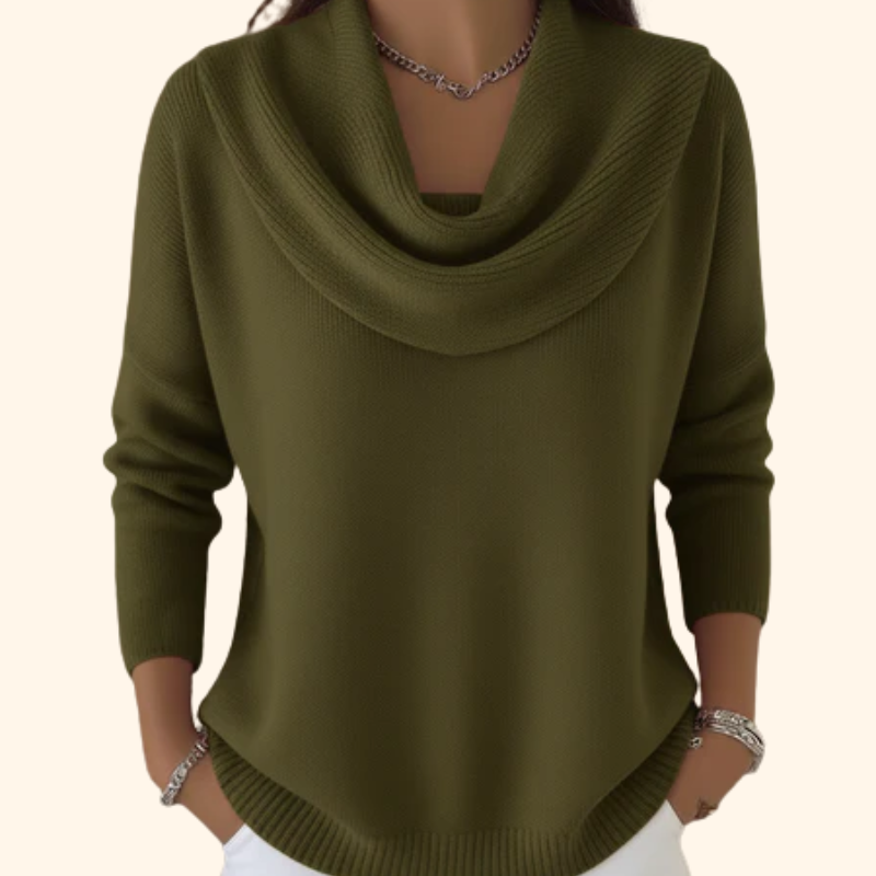 Inès | Pull chic en maille à col bénitier pour femme