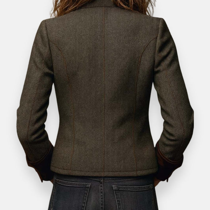 Aliénor | Veste chic en tweed à chevrons pour femmes
