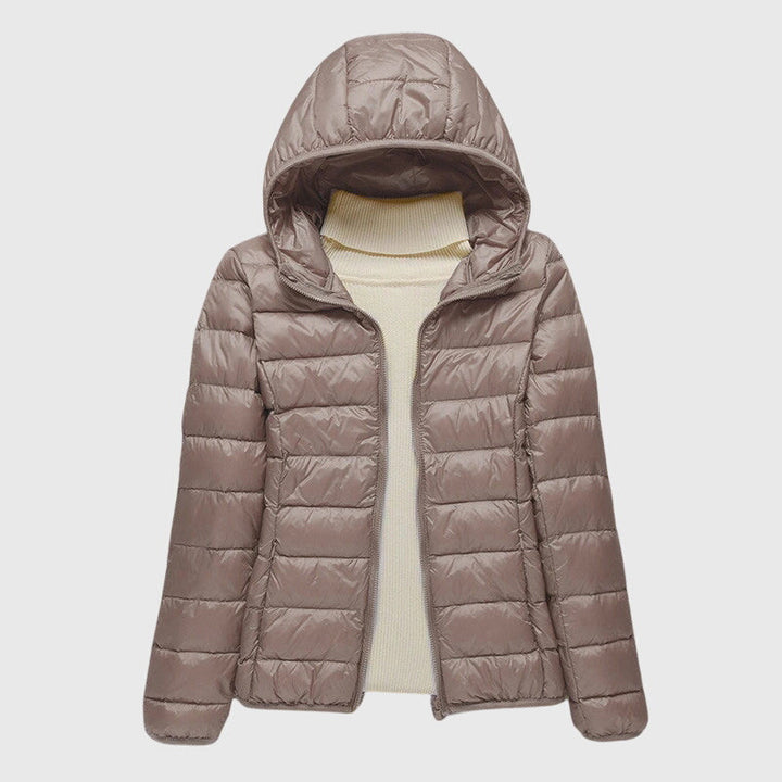 Lily | Doudoune élégante matelassée légère imperméable zippée à capuche pour femme