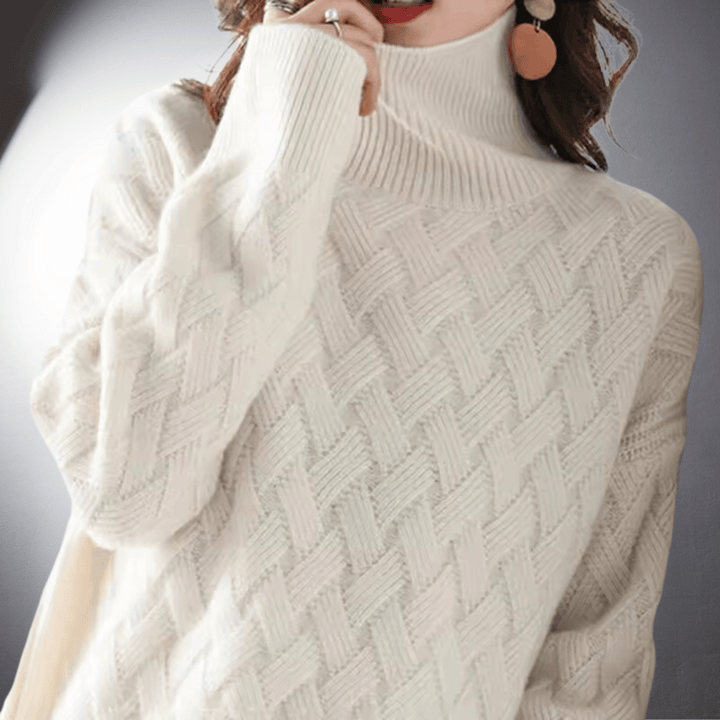 Thalia | Pull élégant oversize en tricot à col roulé pour femme