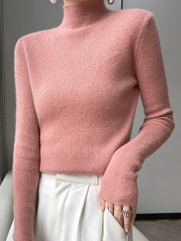 Adriana | Pull chic en maille côtelée à col roulé pour femme
