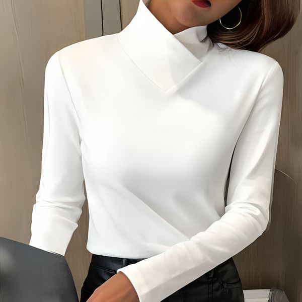 Monique | Pull élégant col roulé à manches longues pour femme