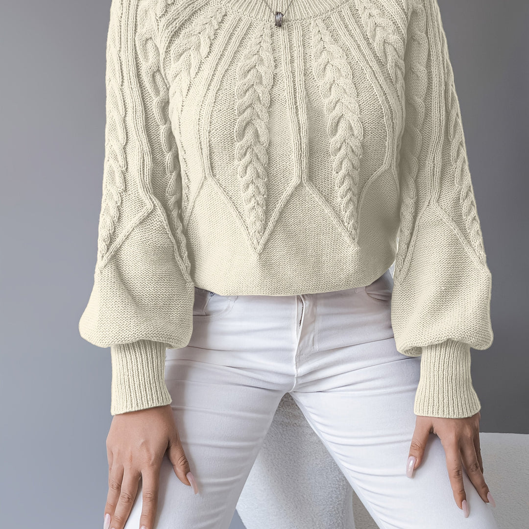 Rosemarie | Pull chic torsadé à col rond pour femme