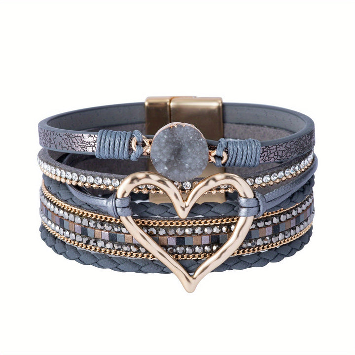 Bracelet Boho Multistrat en Cuir