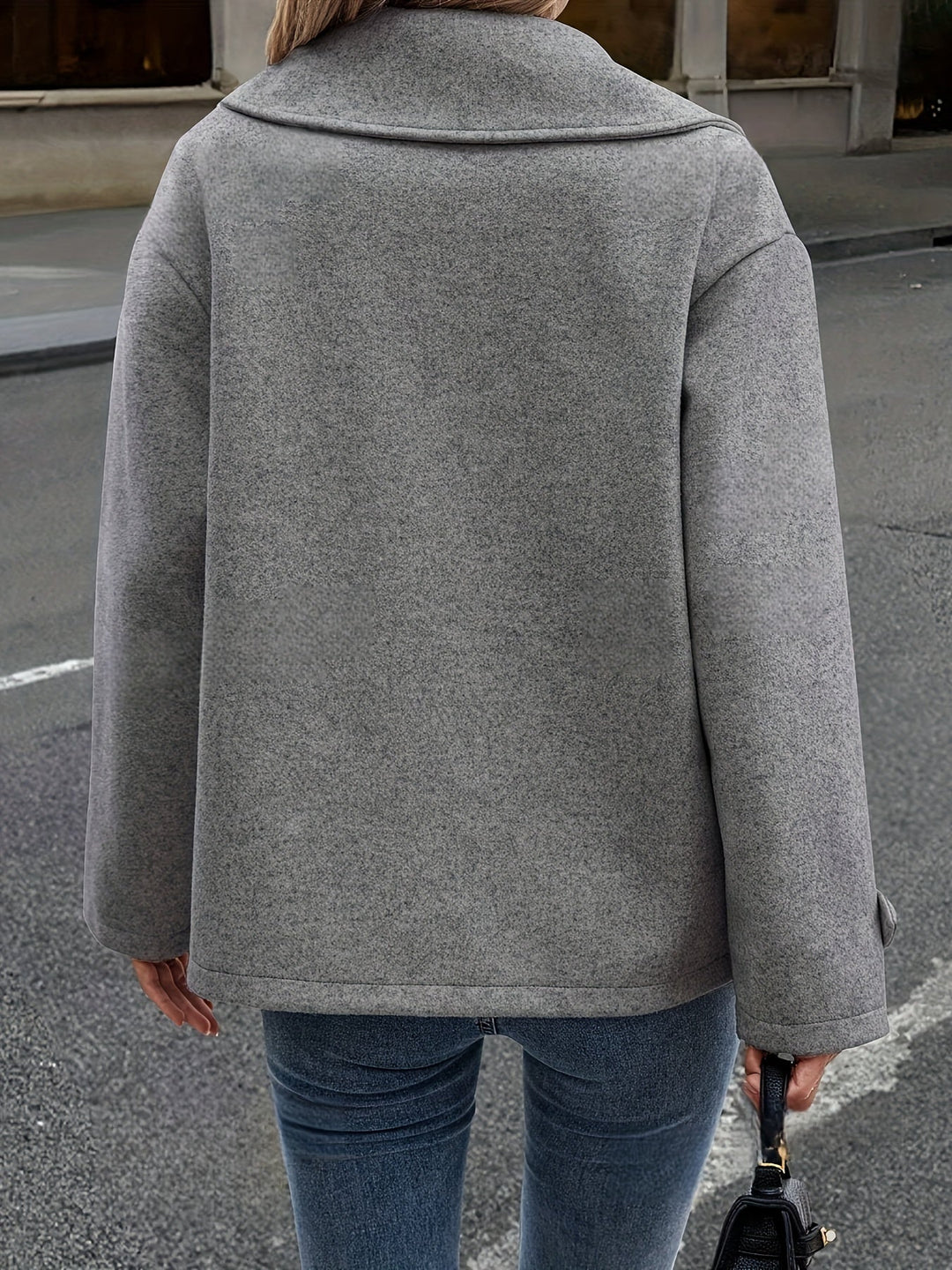 Nine | Caban chic oversize en laine à double boutonnage pour femme