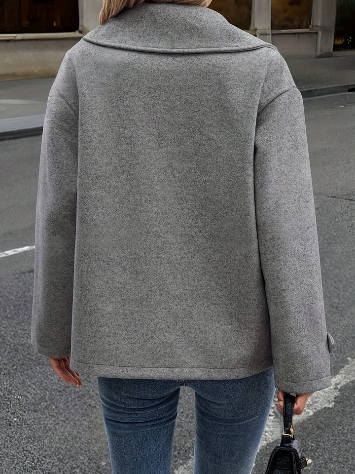 Nine | Caban chic oversize en laine à double boutonnage pour femme