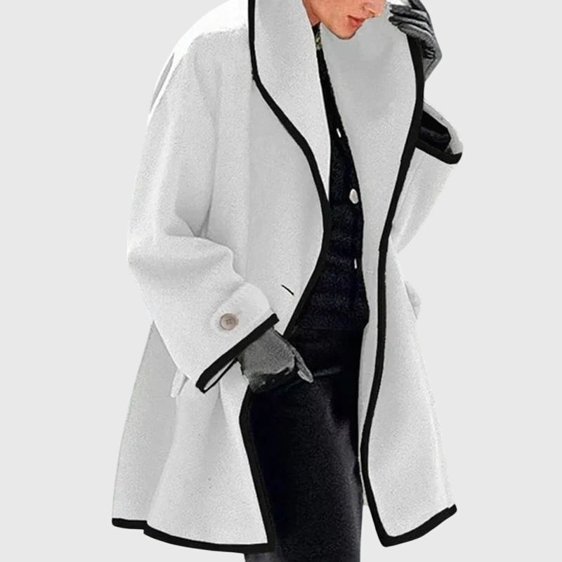 Ludmila | Veste chic polaire col châle à double boutonnage pour femme