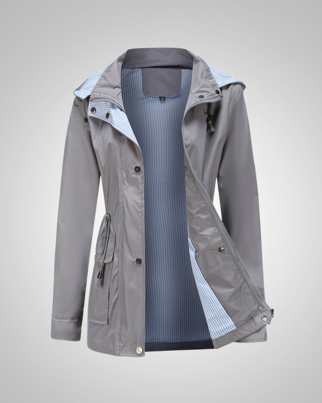 Judith | Veste élégante imperméable à capuche avec cordon de serrage pour femme