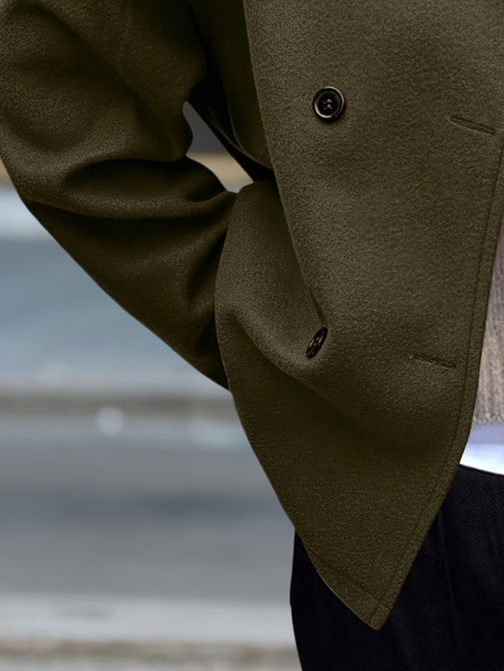 Servane | Veste chic oversize en polaire à double boutonnage pour femme