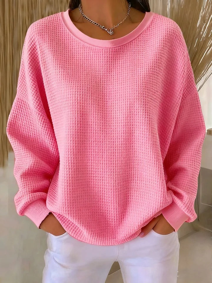 Éléonore | Pull oversize en maille gaufrée pour femme