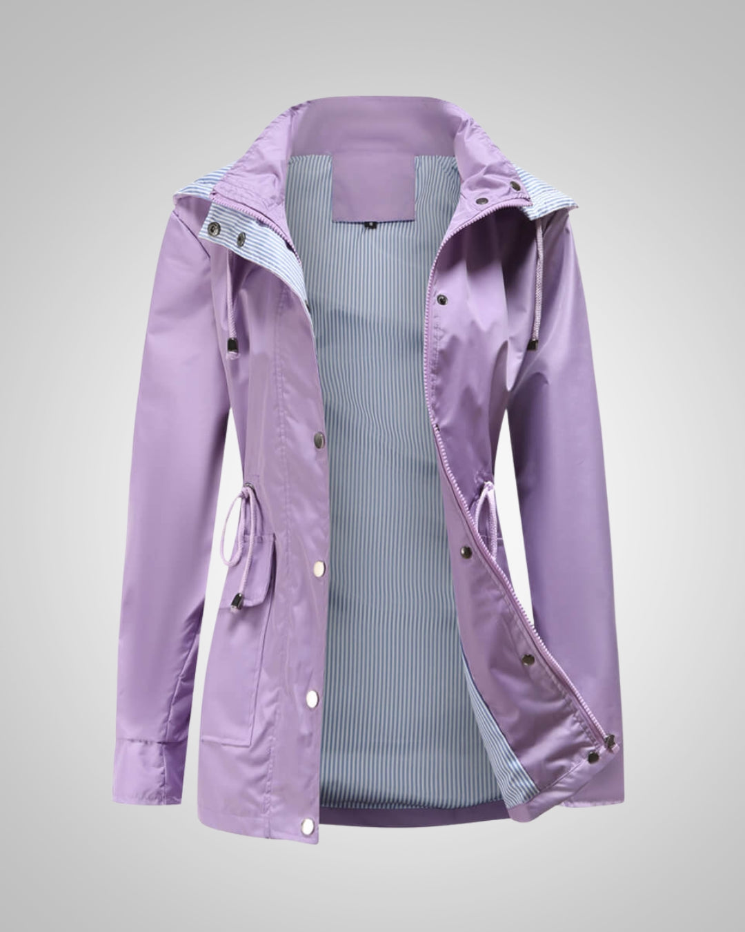 Judith | Veste élégante imperméable à capuche avec cordon de serrage pour femme