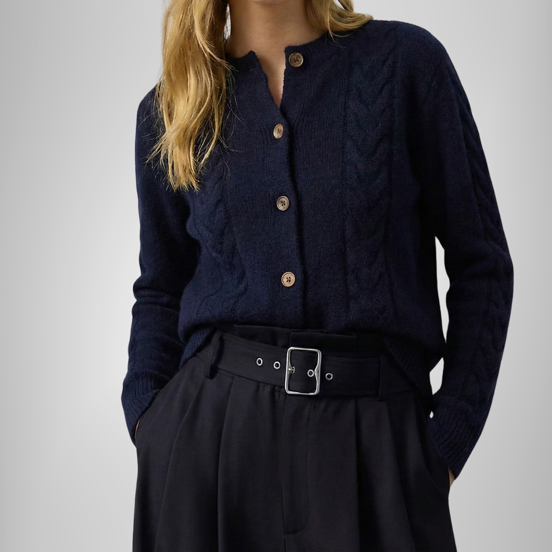 Micheline | Cardigan chic en cachemire torsadé pour femme