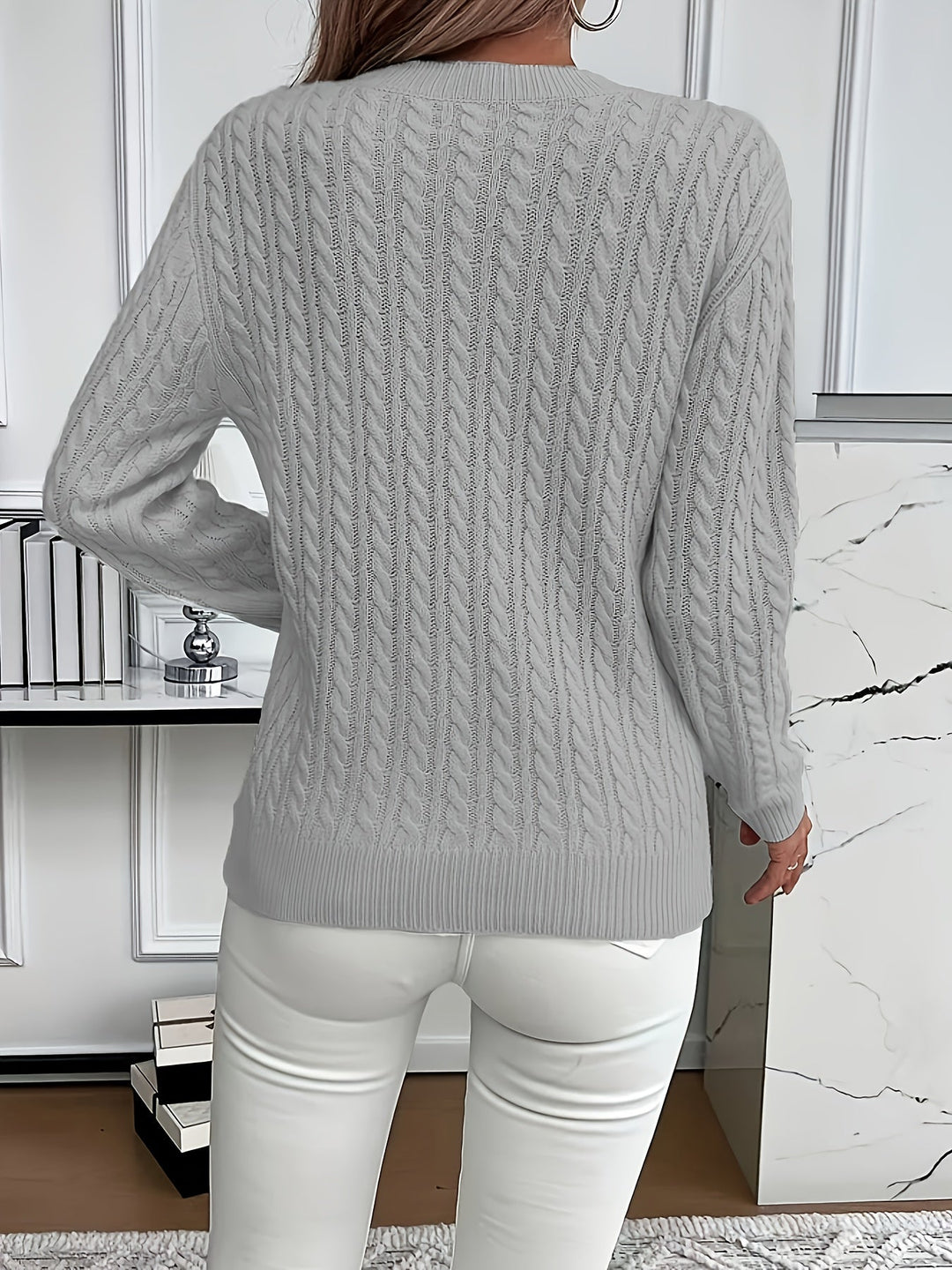 Maude | Pull chic torsadé à col rond pour femme