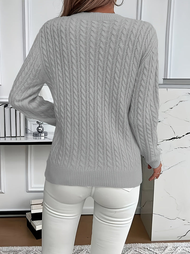 Maude | Pull chic torsadé à col rond pour femme