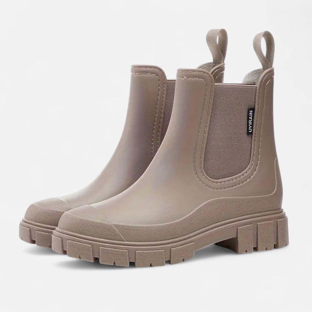Simone | Bottes de pluie chelsea chic imperméables à semelle crantée pour femme