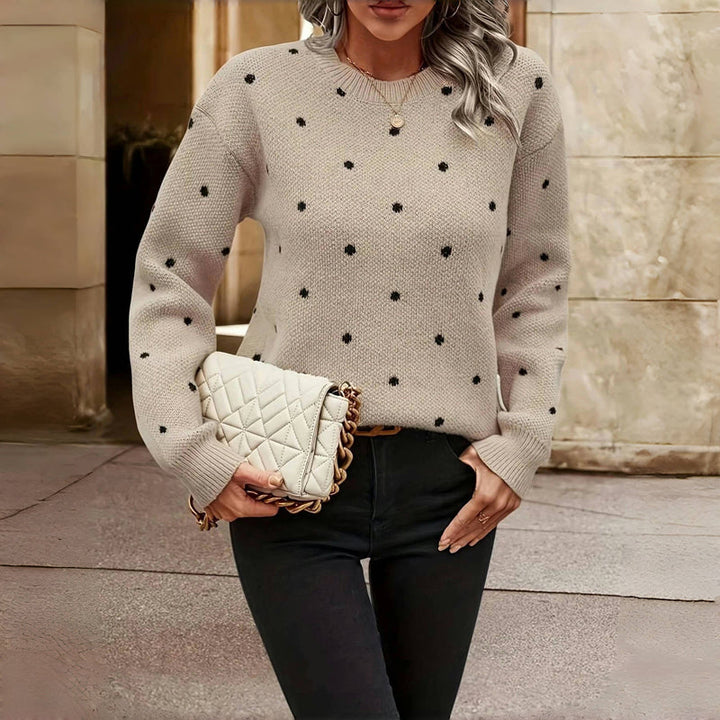Marion | Pull en maille à pois élégant pour femme