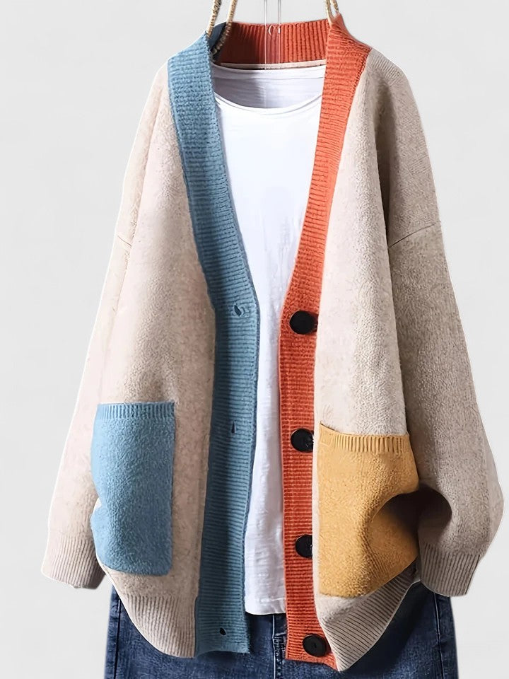 Corentine | Cardigan chic long en maille pour femme
