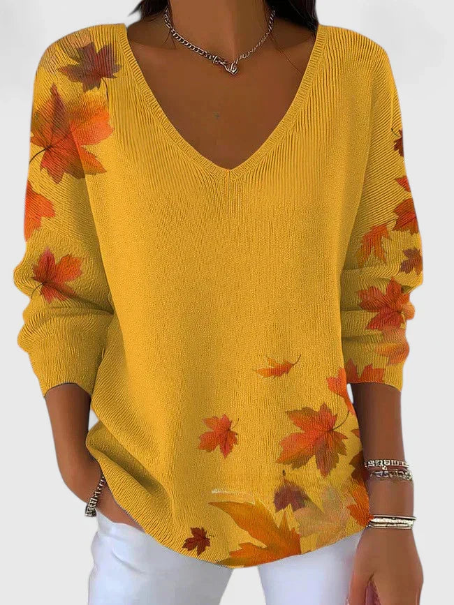 Zabeth | Pull chic en maille côtelée à col V pour femme