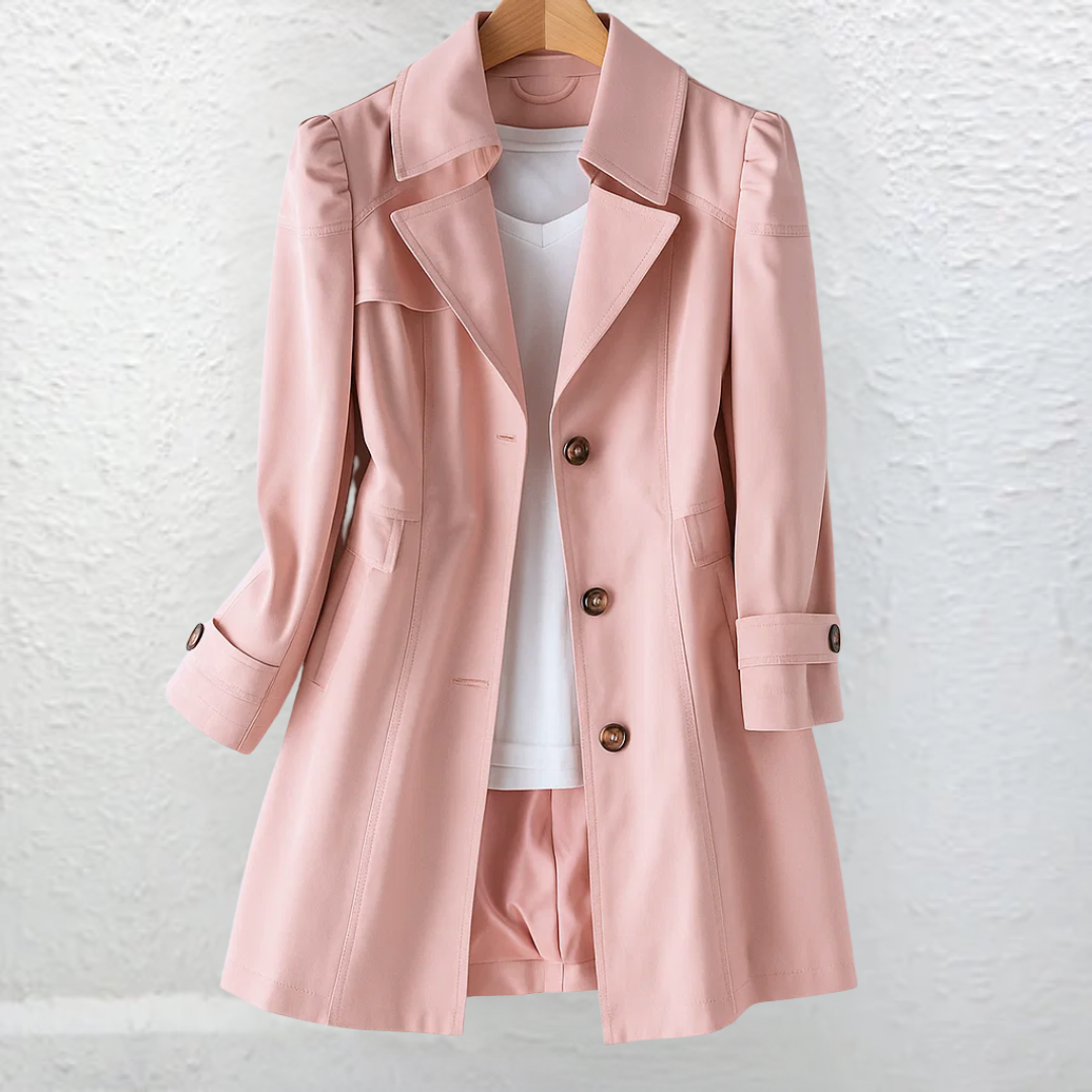 Adélaïde | Trench chic vintage cintré de mi-saison pour femme