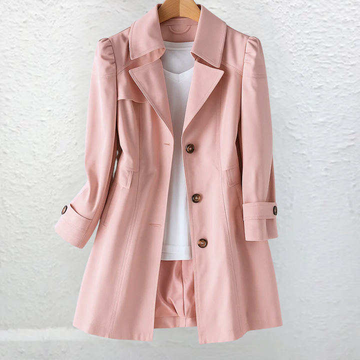 Adélaïde | Trench chic vintage cintré de mi-saison pour femme