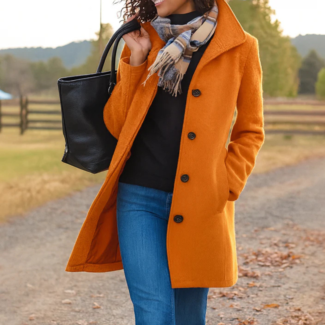 Estelle | Manteau heritage élégant à boutons pour femmes