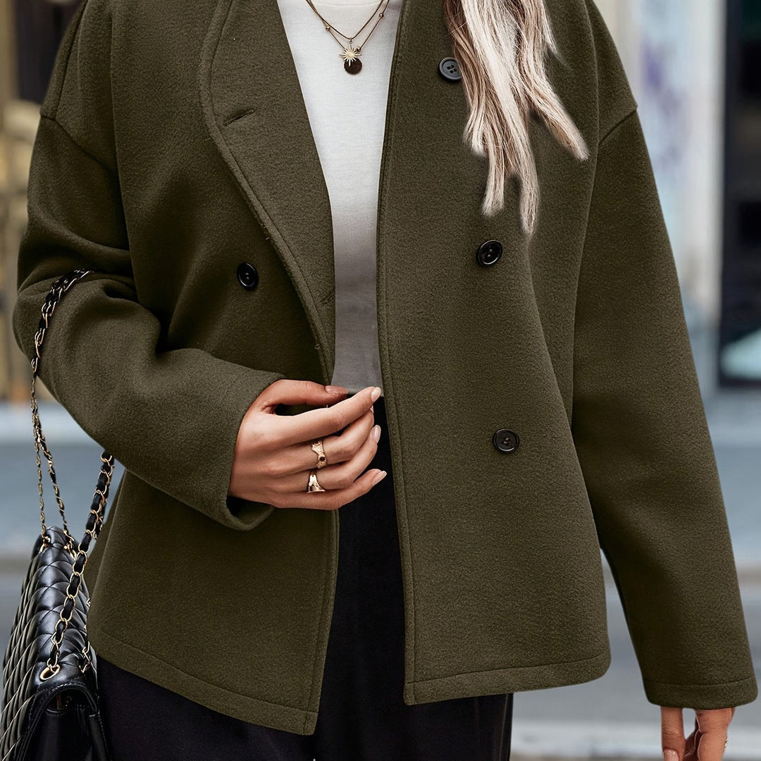 Servane | Veste chic oversize en polaire à double boutonnage pour femme