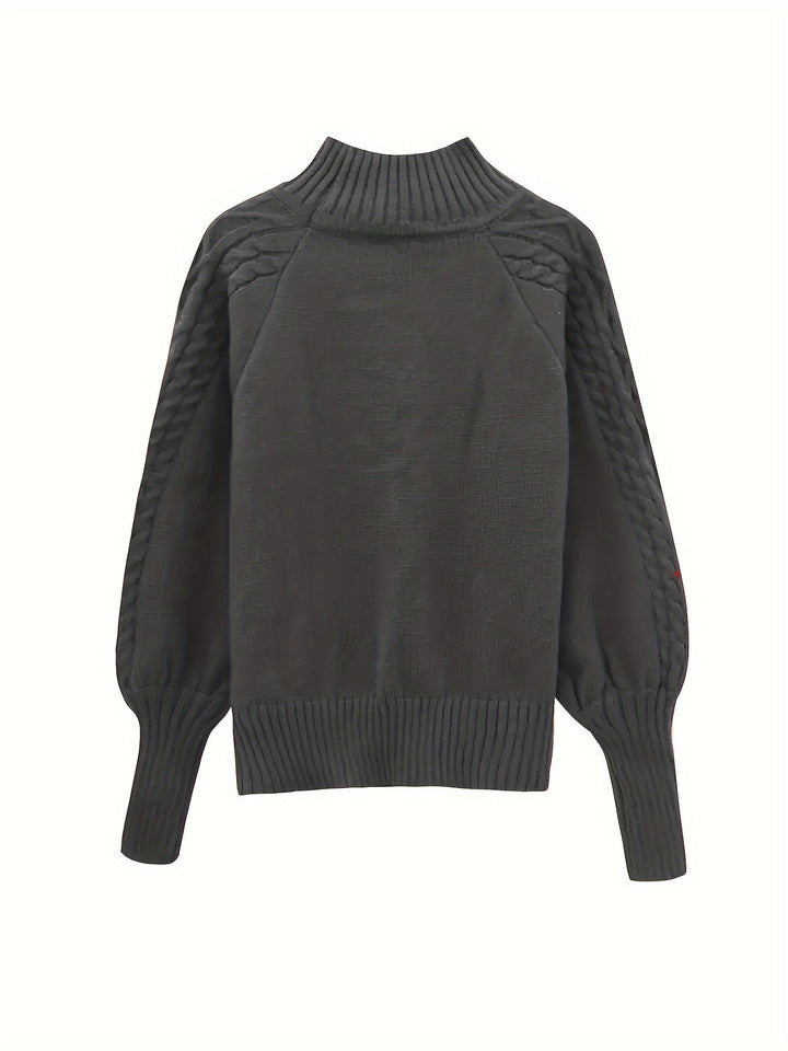 Agnès | Pull chic torsadé en maille à col roulé pour femme
