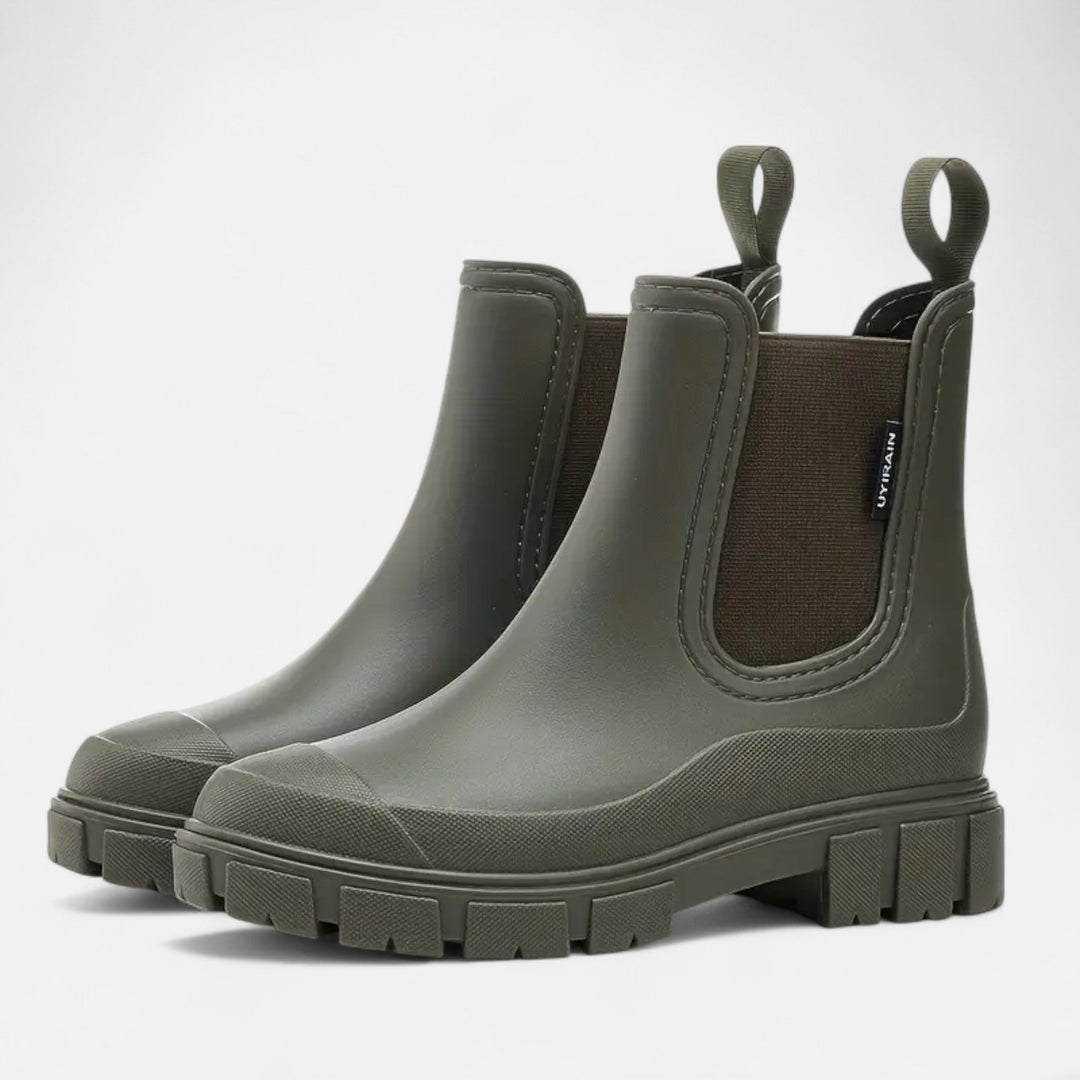 Simone | Bottes de pluie chelsea chic imperméables à semelle crantée pour femme