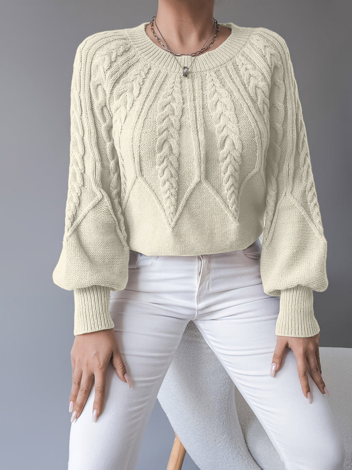 Rosemarie | Pull chic torsadé à col rond pour femme
