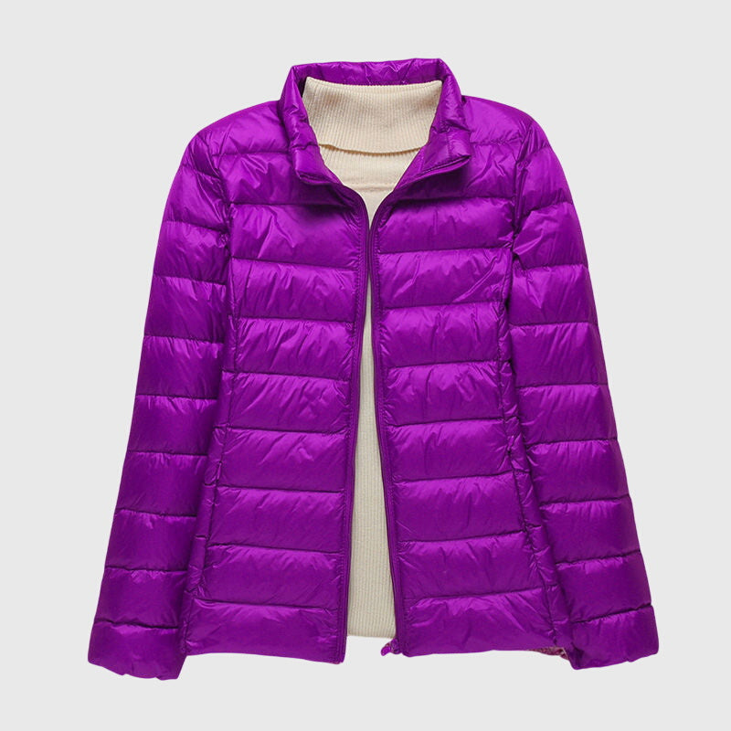 Lily | Doudoune élégante matelassée légère imperméable zippée à capuche pour femme