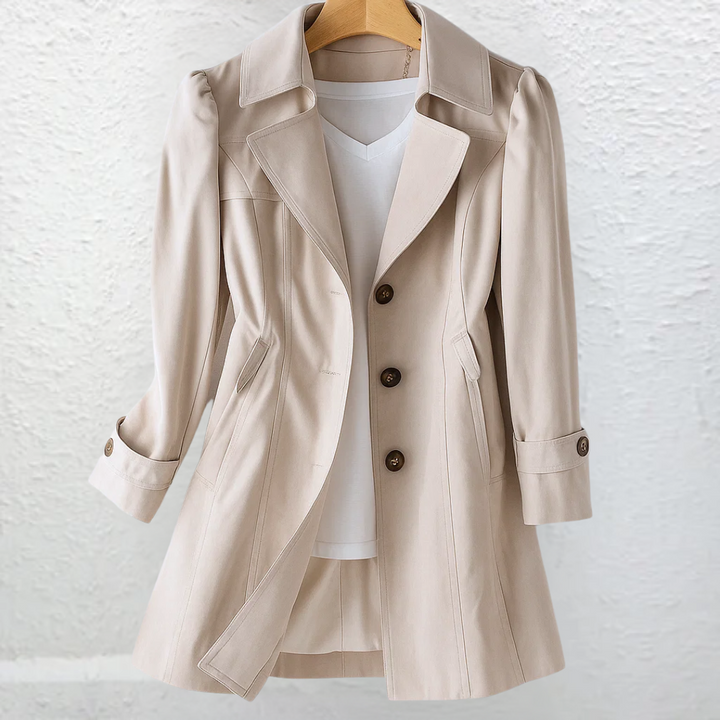 Adélaïde | Trench chic vintage cintré de mi-saison pour femme