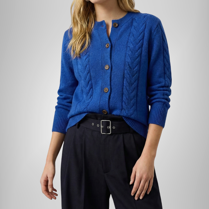 Micheline | Cardigan chic en cachemire torsadé pour femme